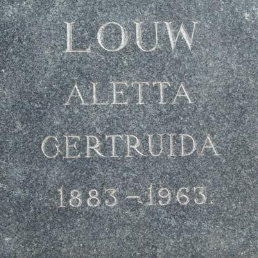 LOUW Aletta Gertruida 1883-1963