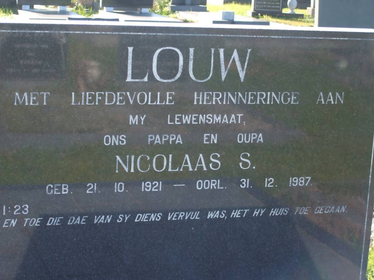 LOUW Nicolaas S. 1921-1987