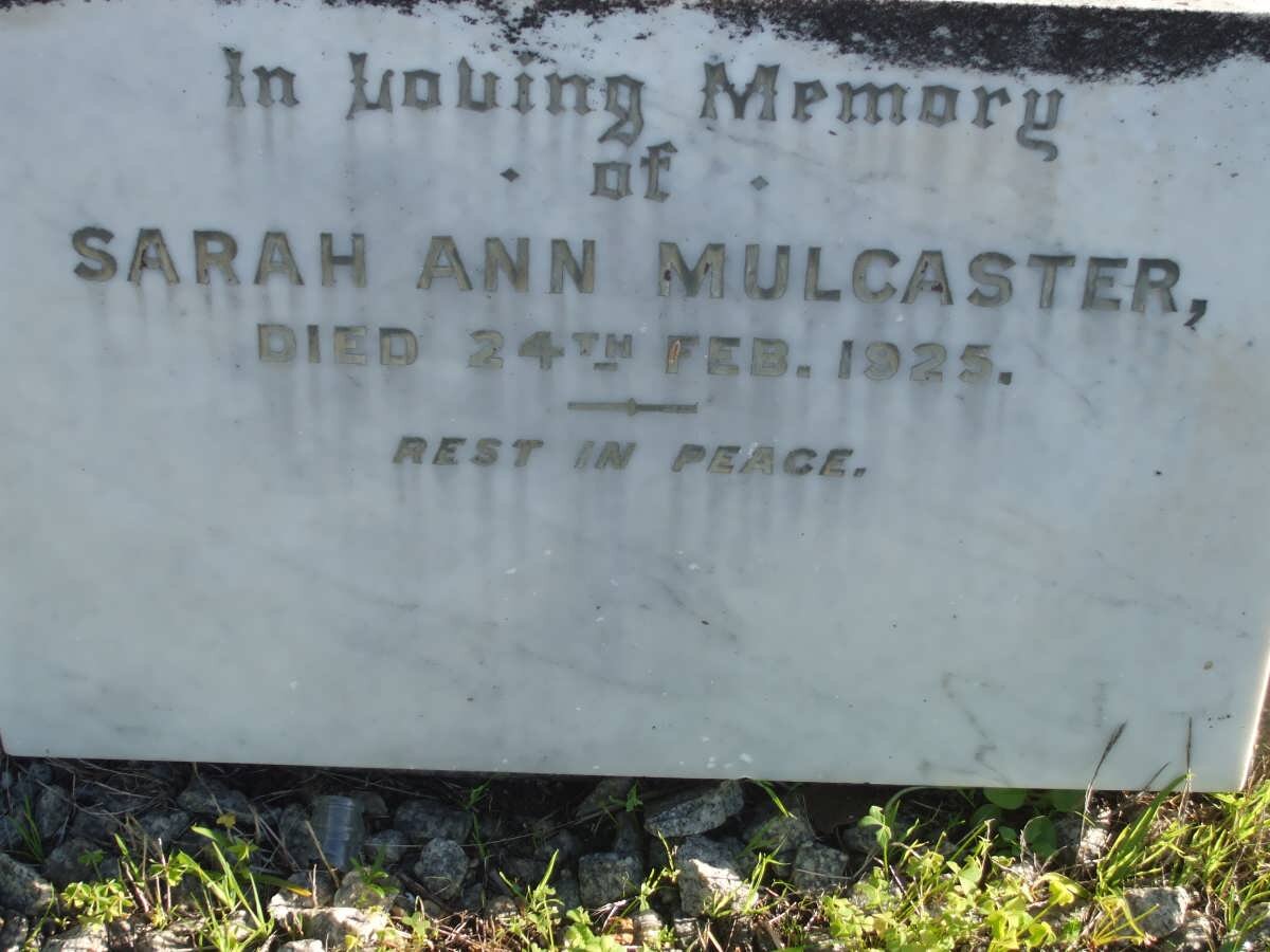 MULCASTER Sarah Ann -1925