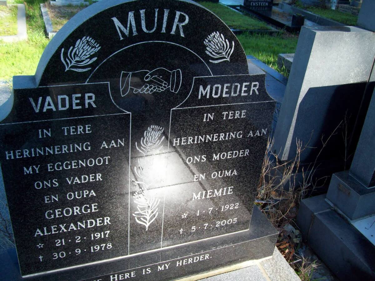 MUIR George Alexander 1917-1978 &amp; Miemie 1922-2005