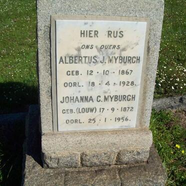 MYBURGH Albertus J. 1867-1928 &amp; Johanna C. LOUW 1872-1956