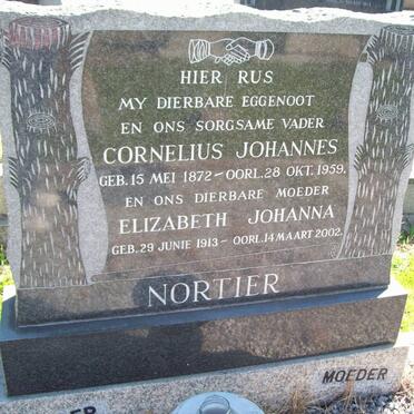 NORTIER Cornelius Johannes 1872-1959 &amp; Elizabeth Johanna 1913-2002