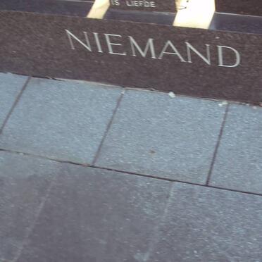 NIEMAND Aletta Wilhelmina 1901-1992