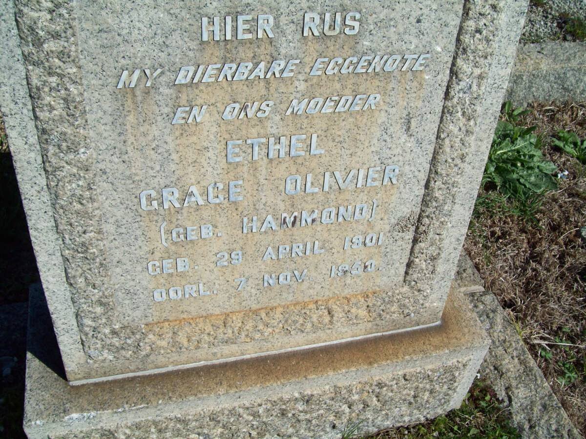 OLIVIER Ethel Grace nee HAMMOND 1909-1950