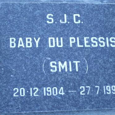 PLESSIS S.J.C., du nee SMIT 1904-1997