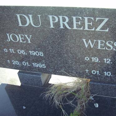 PREEZ Wessel 1909-1981 &amp; Joey 1908-1995