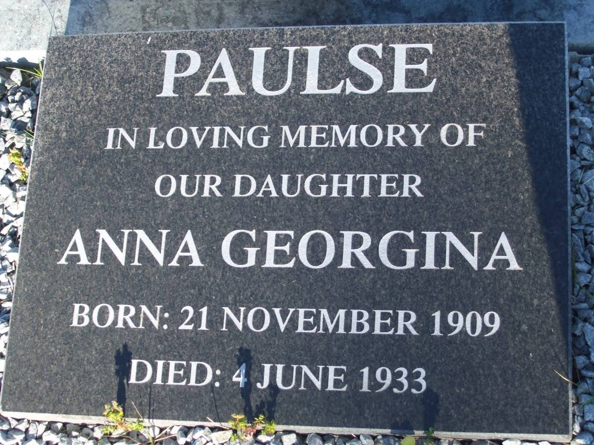 PAULSE Anna Georgina 1909-1933