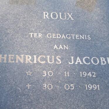 ROUX Henricus Jacobus 1942-1991
