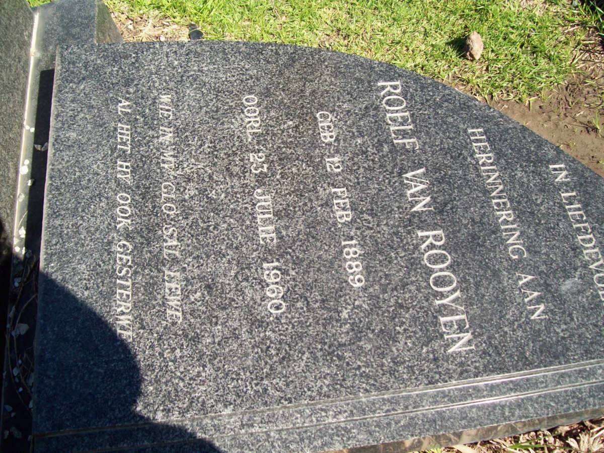 ROOYEN Roelf, van 1889-1960