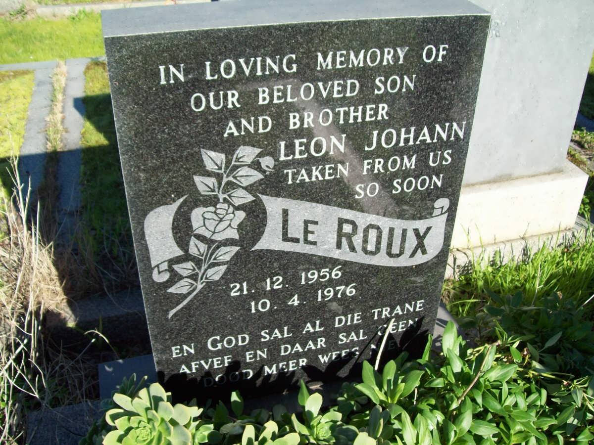 ROUX Leon Johann, le 1956-1976