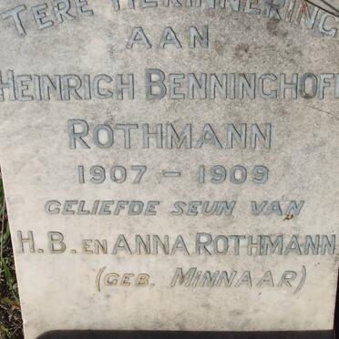 ROTHMANN Heinrich Henninghoff  1907-1909