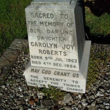 ROBERTS Carolyn Joy 1953-1954