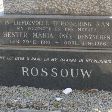 ROSSOUW Hester Maria nee DENYSCHEN 1916-1966