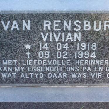 RENSBURG Vivian, van 1918-1994