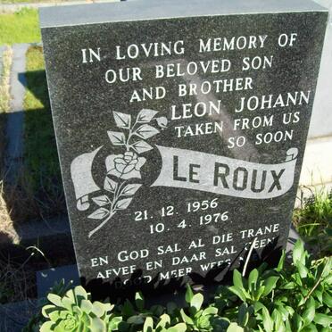 ROUX Leon Johann, le 1956-1976