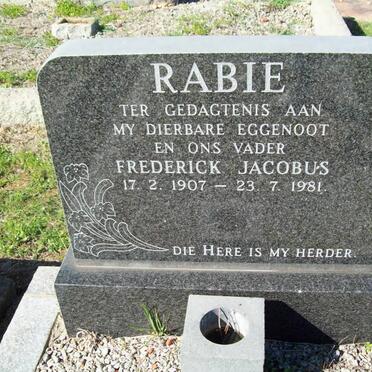 RABIE Frederick Jacobus 1907-1981
