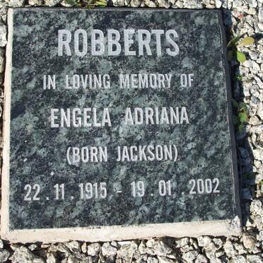ROBBERTS Engela Adriana nee JACKSON 1915-2002