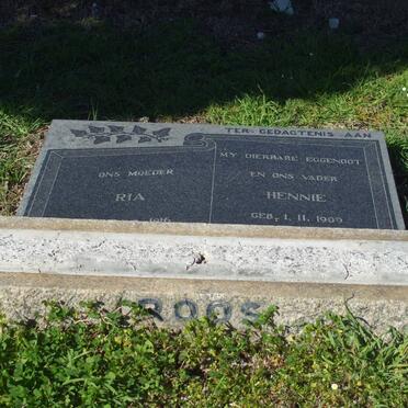 ROOS Hennie 1909-1969 &amp; Ria 1916-1987