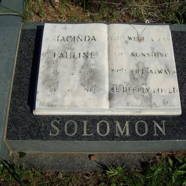SOLOMON Jacinda Pauline 1978-1980