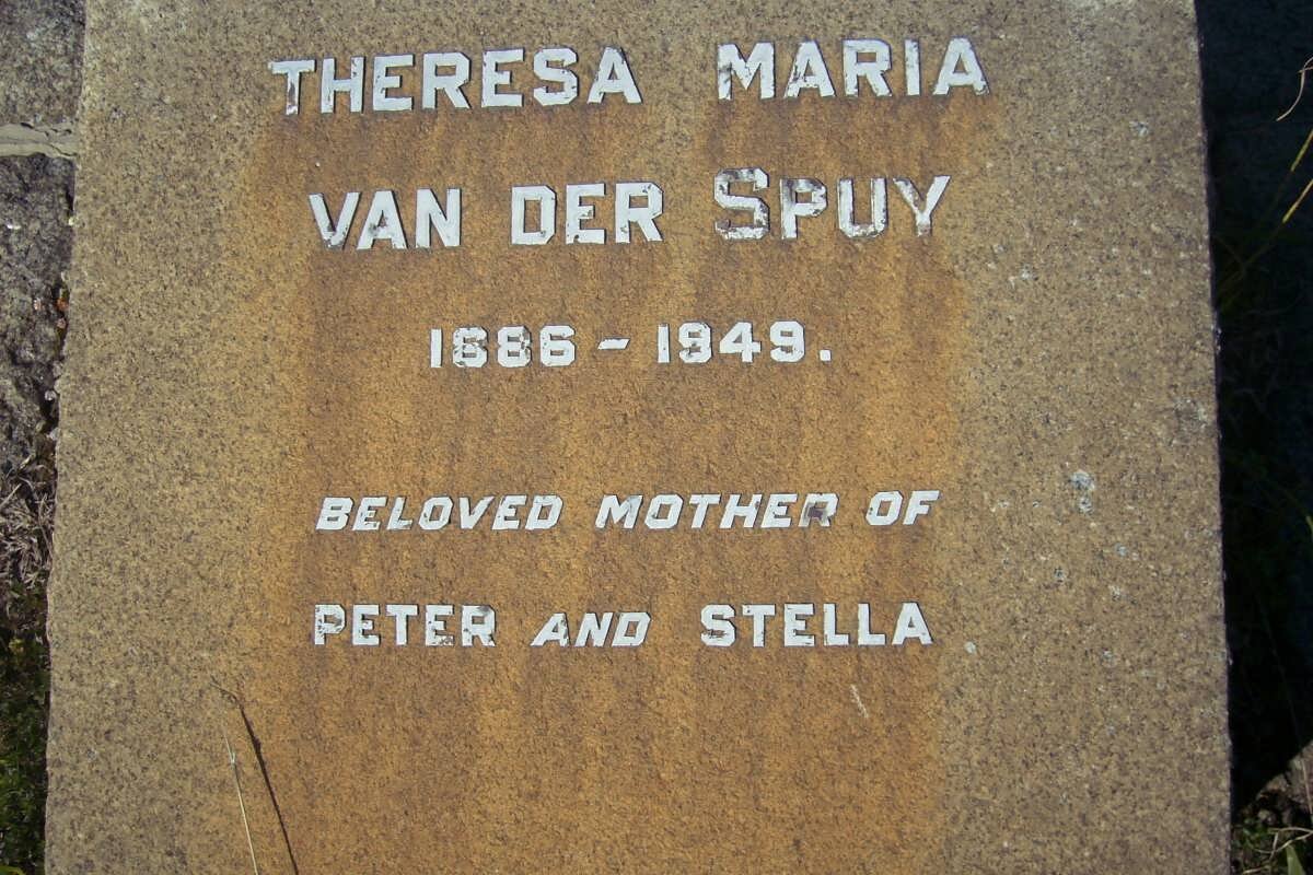 SPUY Theresa Maria, van der 1886-1949