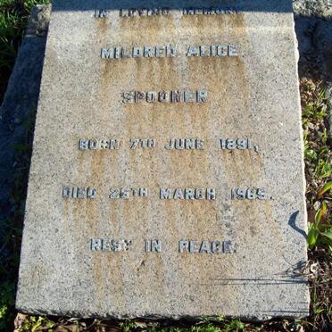 SPOONER Mildred Alice 1891-1965