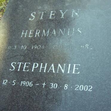 STEYN Hermanus 1904-1982 &amp; Stephanie 1906-2002