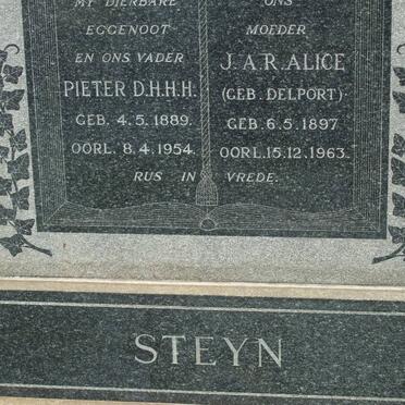 STEYN D.H.H.H. 1899-1954 &amp; J.A.R. DELPORT 1897-1963