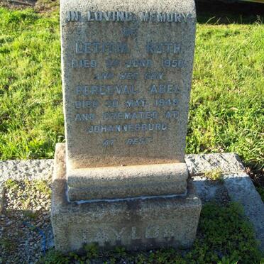 TAYLOR Letitia Ruth -1950 :: TAYLOR Perceval Abel -1949