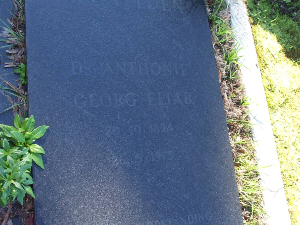 VELDEN Anthonie George Eliab, van 1894-1975