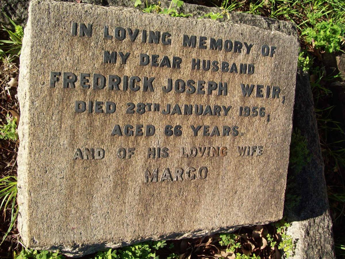 WEIR Fredrick Joseph -1956 &amp; Margo
