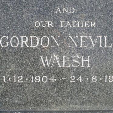 WALSH Gordon Neville 1904-1962