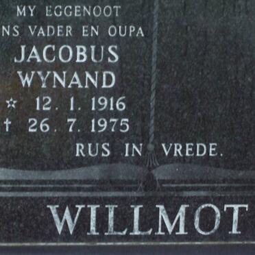 WILLMOT Jacobus Wynand 1916-1975