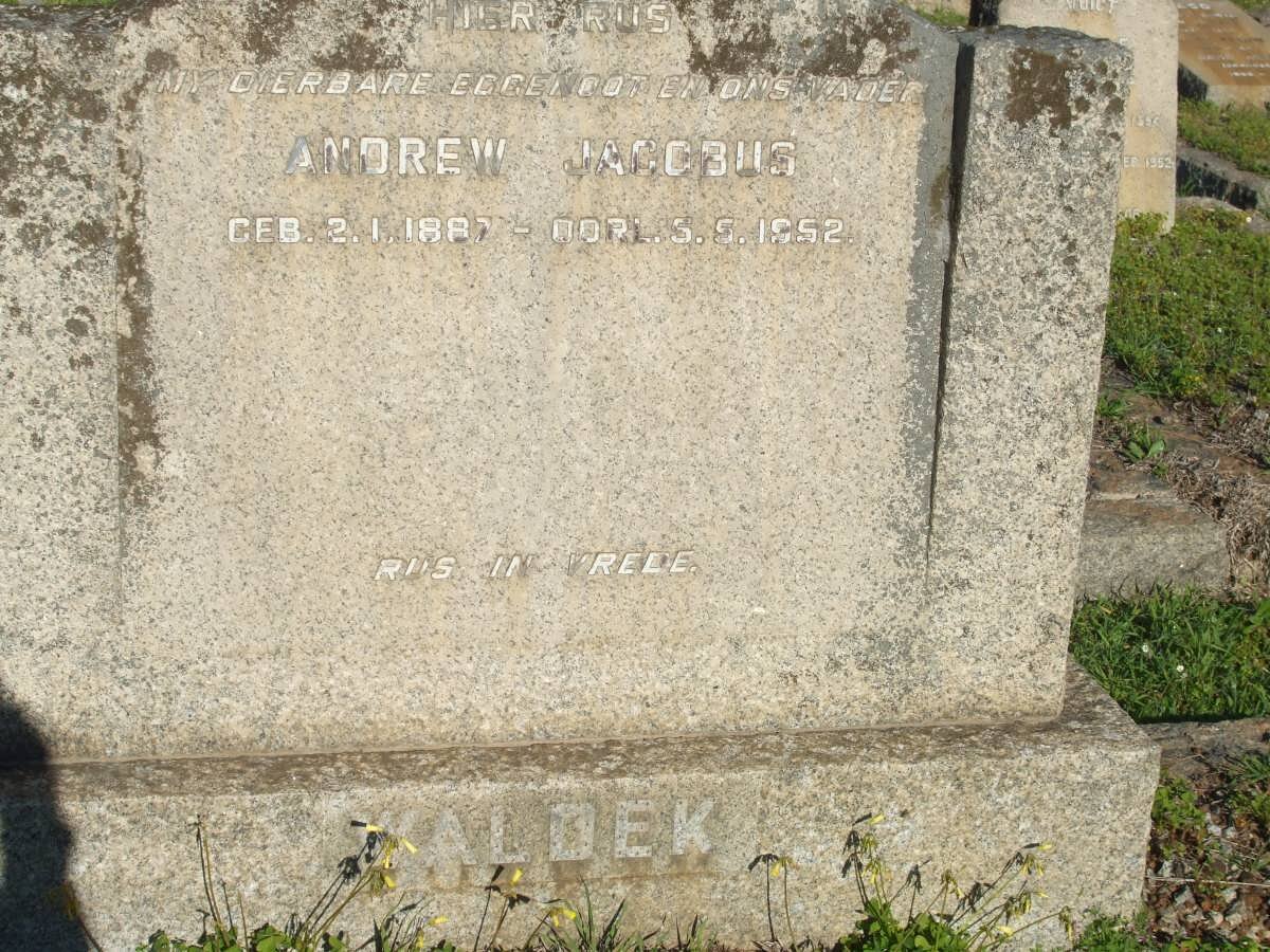 WALDEK Andrew Jacobus 1887-1952