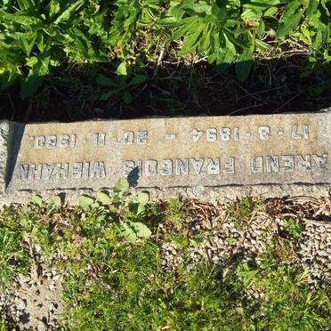 WIEHAHN Arend Francois 1894-1960