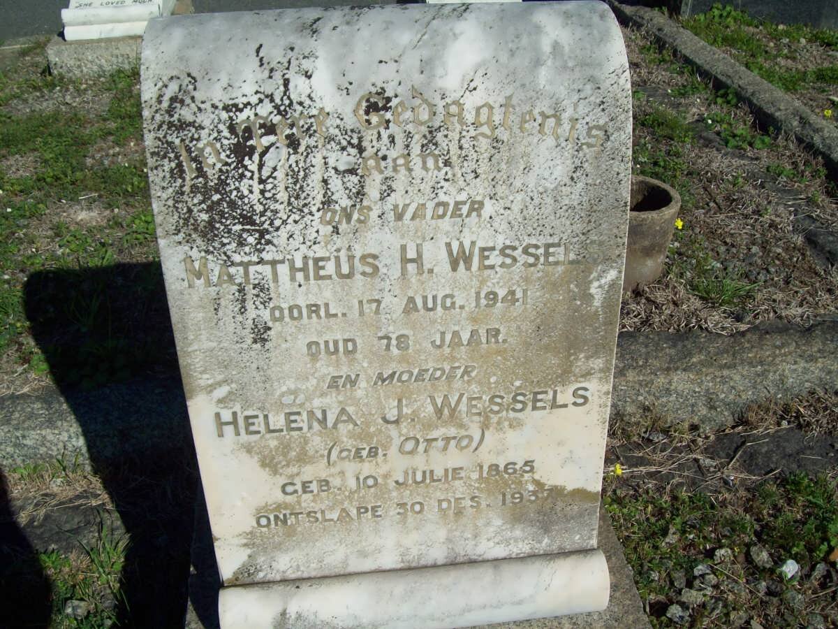 WESSELS Mattheus H. -1941 &amp; Helena J. OTTO 1965-1937