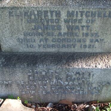 WATT James -1930 &amp; Elizabeth Mitchell 1857-1921