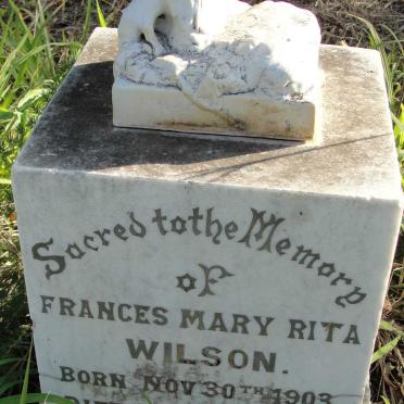 WILSON Frances Mary Rita 1903-1913