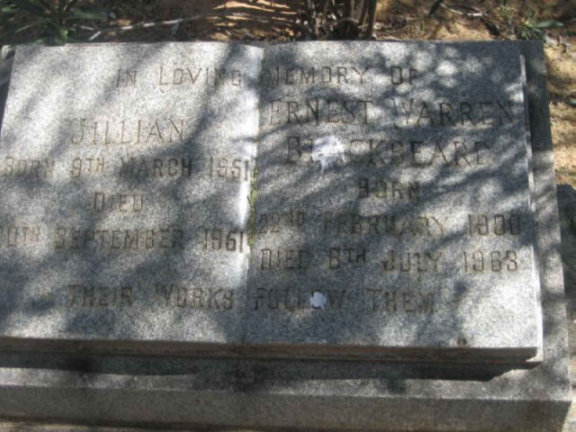 BLACKBEARD Ernest Warren  1900-1963 :: BLACKBEARD Jullian  1951-1961