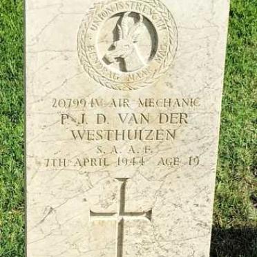 WESTHUIZEN P.J.D., van der -1944