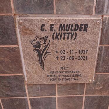 MULDER C.E. 1937-2021