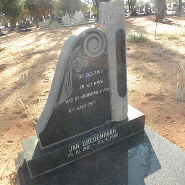 BREDENHANN Jan 1912-1980