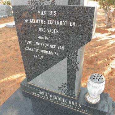 BRITS Jurie Hendrik 1917-1980