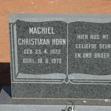 HORN Machiel Christiaan 1922-1979