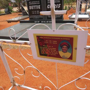 KLEINBOOI Emma Habadale Kumakwe 1953-2019