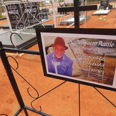 KLEINBOOI Matheus 1942-2023