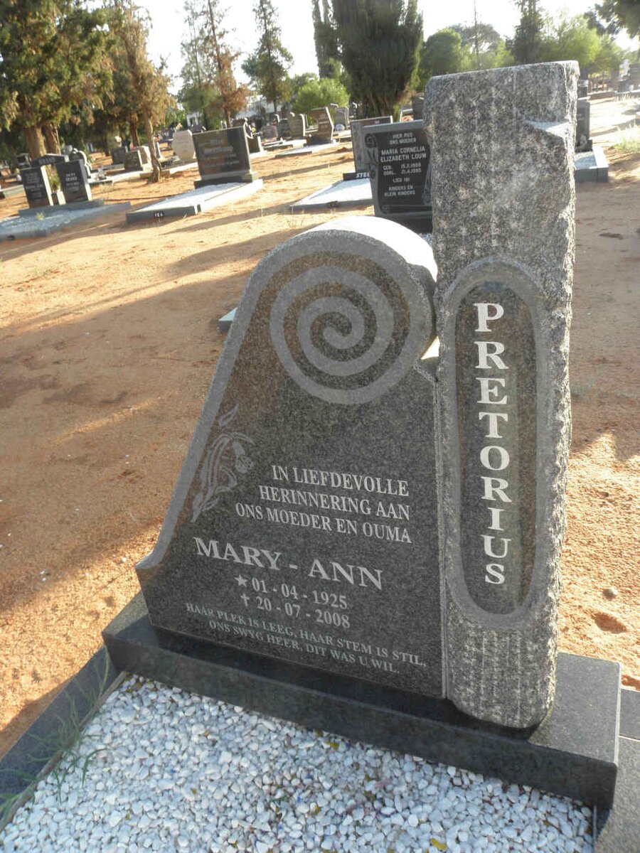 PRETORIUS Mary-Ann 1925-2008