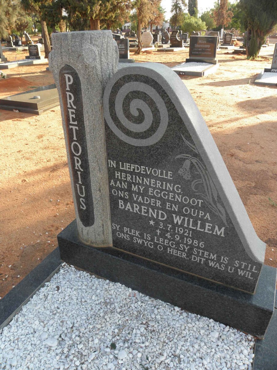 PRETORIUS Barend Willem 1921-1986