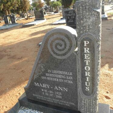 PRETORIUS Mary-Ann 1925-2008