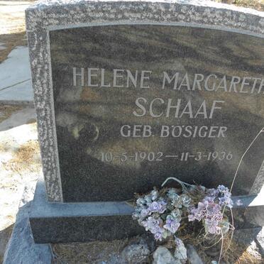 SCHAAF Helene Margarethe nee BOSIGER 1902-1936