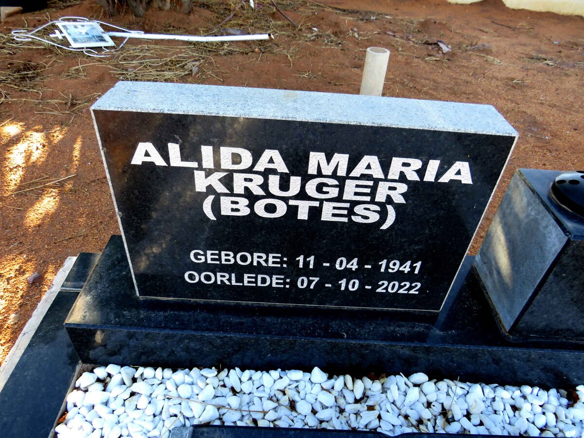 KRUGER Alida Maria nee BOTES 1941-2022